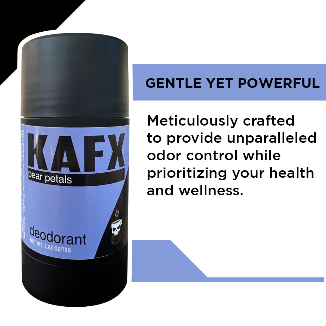 Pear Petals Natural Deodorant for Women and Men - Aluminum-Free, Long-Lasting Odor Control, Coffee-Infused Oil for Enhanced Protection, Sweet Pear & Floral Scent, 2 Pack, 2.65 oz/75 g - Image 5