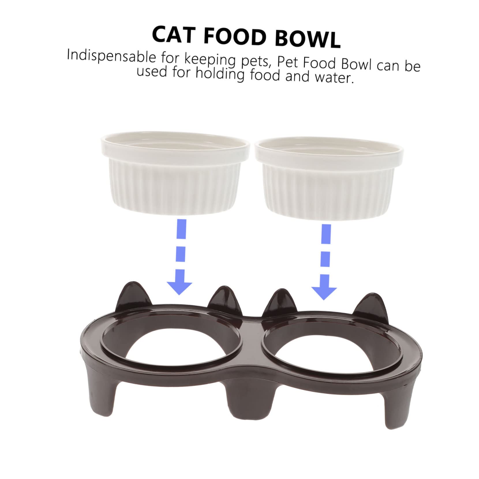 UKCOCO Gamelle pour Chat Céramique Antidérapante Pratique pour Nourrir Chat et Chaton avec Support Solide et Facile à Nettoyer