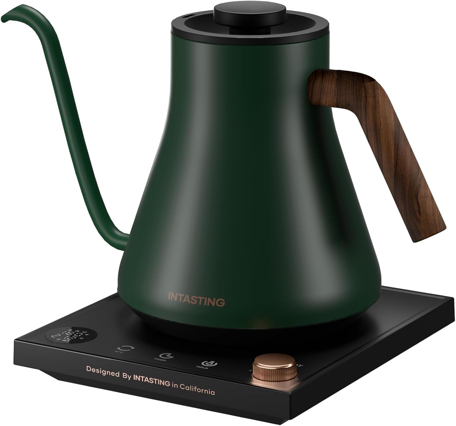 Electric Kettles, Electric Gooseneck Kettle, ±1℉ Temperature Control, Stainless Steel Inner, Quick Heating, for Pour Over Coffee, Brew Tea, Boil Hot Water, 0.9L Green