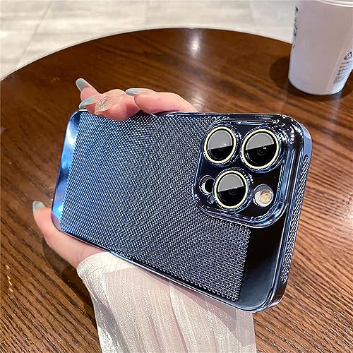 Coque anti-chute contre la surchauffe pour iPhone 14 Pro Max bleu ENILSA