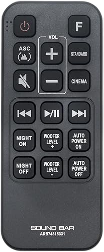 ALLIMITY AKB74815331 - Control remoto de repuesto compatible con barra de sonido inalámbrica LG Sistema de audio para el hogar SH4 SPH5B-W SH4D SH3K