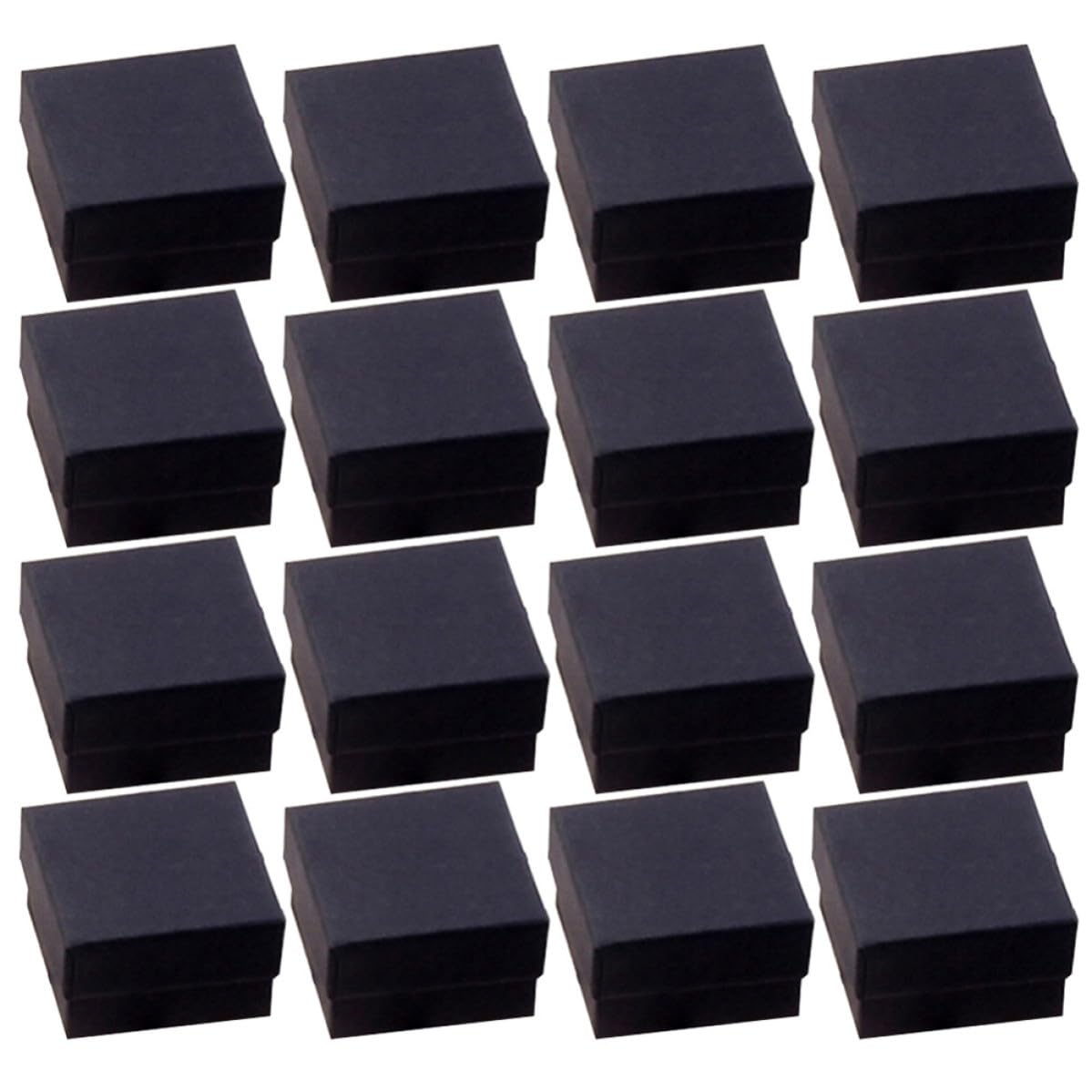 Boîte de rangement pour boucles d'oreilles kraft noir contre les rayures et la poussière