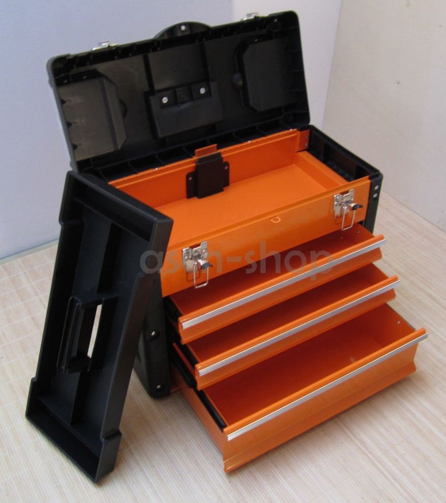 Boîte à outils METAL serie 3061 avec fonctions multiple d'AS-S, Farbe:Orange-3L