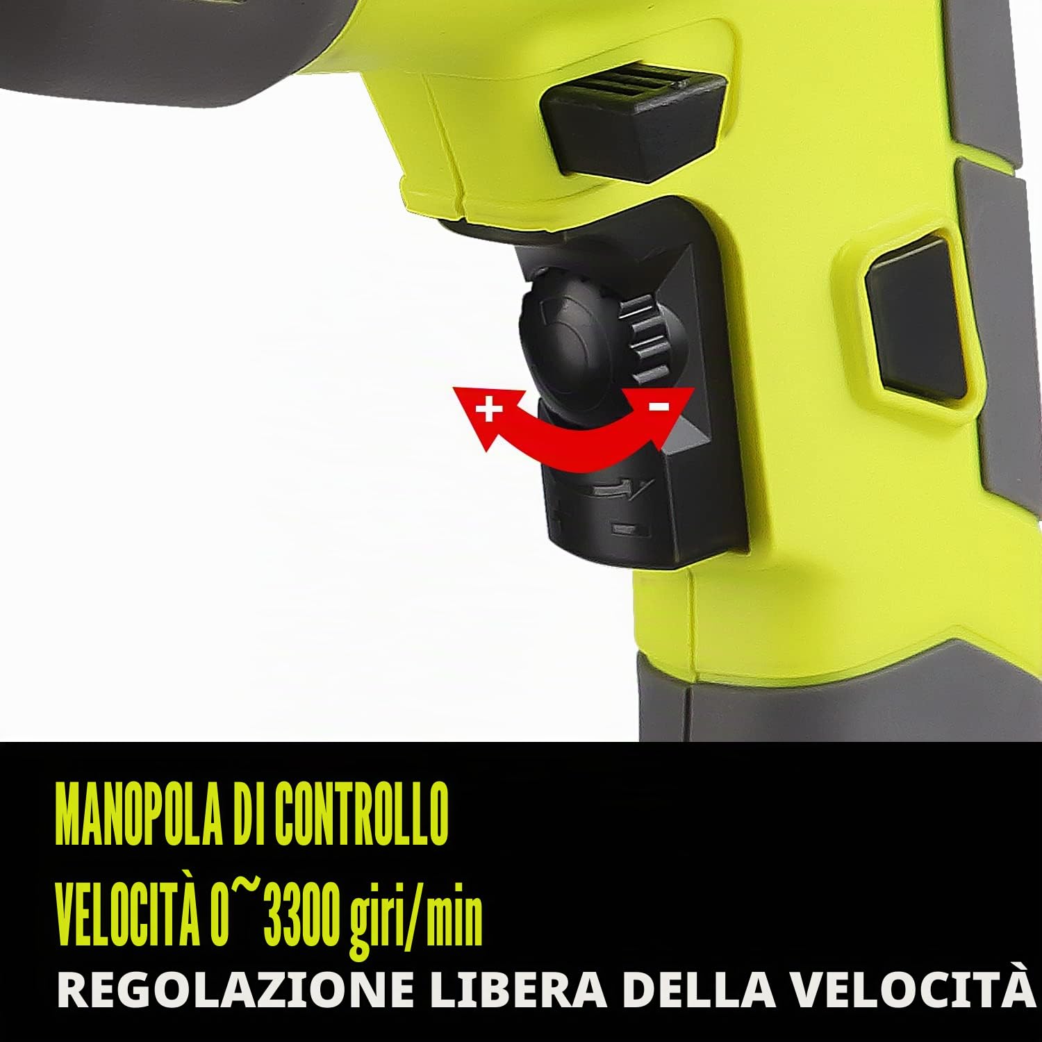 Trapano a percussione, trapano a percussione elettrico con filo da 710 W, mandrino in metallo da 13 mm, 0-3300 giri/min, potente trapano a velocità variabile per foratura in acciaio..