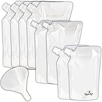 Vista 5 de Juego de envases Cruise Flask para viaje ocultables y reutilizables, para llevar alcohol a donde sea., Transparente