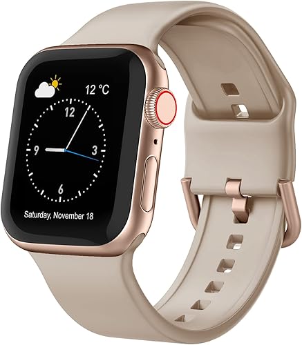 Miniatura 19 de Correa deportiva para Apple Watch, 49, 46, 45, 44, 42, 41, 40 y 38 mm, correa de silicona suave, cierre clásico, reemplazo para iWatch Series 11