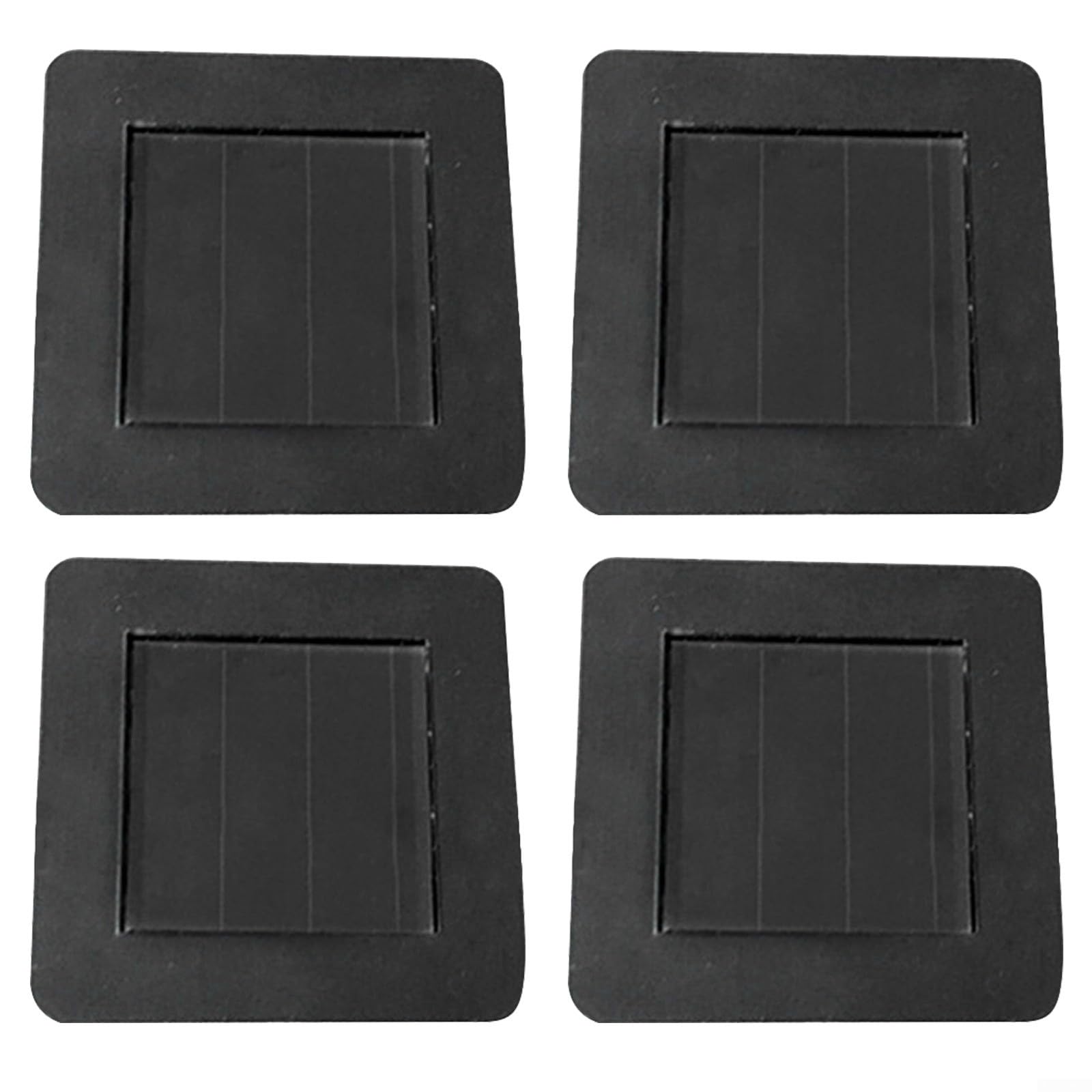 Solar Lantern Light Replacement, LED Square Solar Panel Lantern Lights Replacement, DIY Lampshade Bottom with Switch for Outdoor Hanging Lanterns ﻿(4pcs)