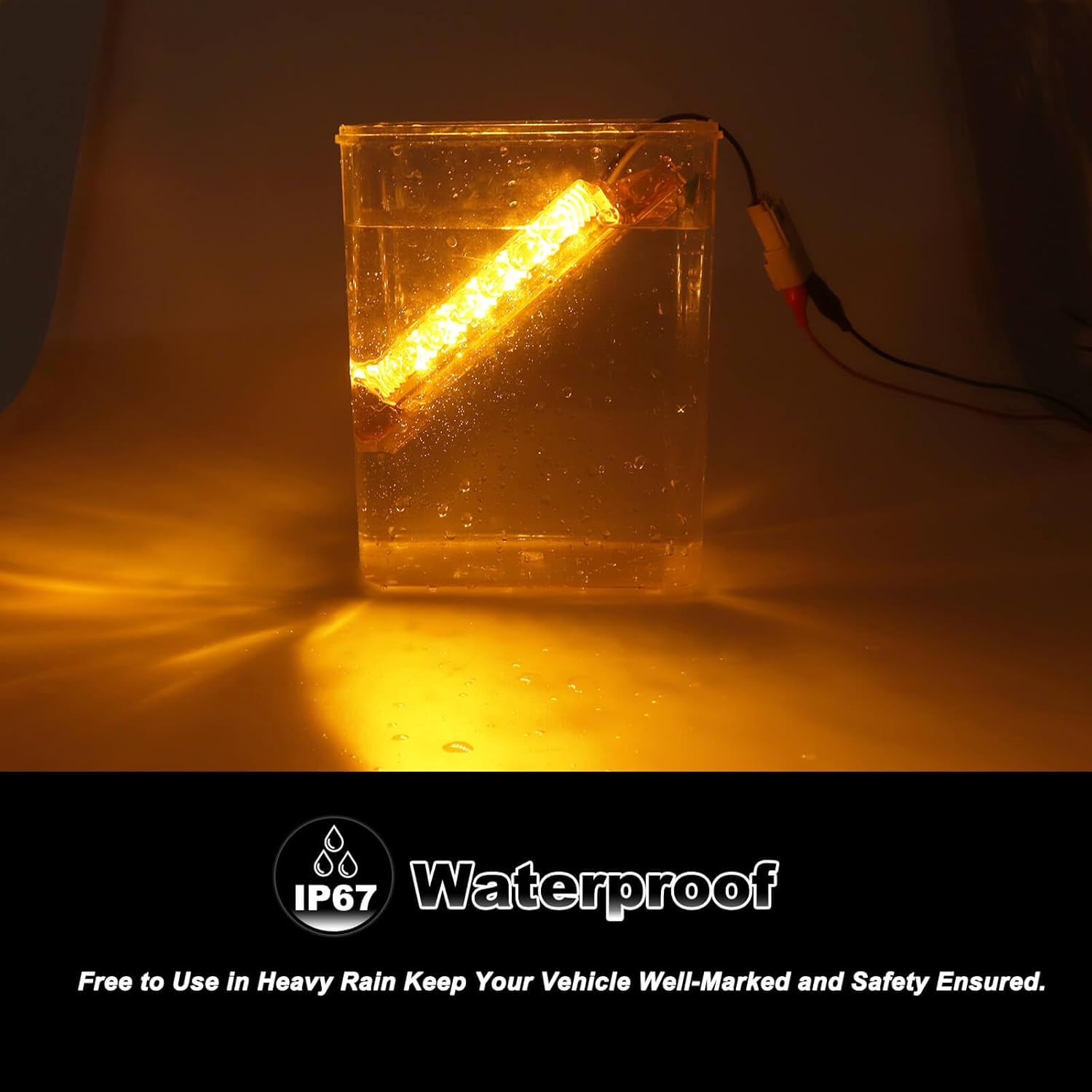 Top Marker Lights LED Cab Marker Fit for Volvo VNL VNM 2003-2020 Truck Roof Running Lights Assembly Amber Lens 6LEDs 12V, 5Pcs