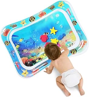 سجادة لعب حسية - سجادة مائية ملونة قابلة للنفخ على شكل اخطبوط للاطفال، رائعة للرضع والاطفال الصغار لتعزيز المهارات الحركية والإبداع