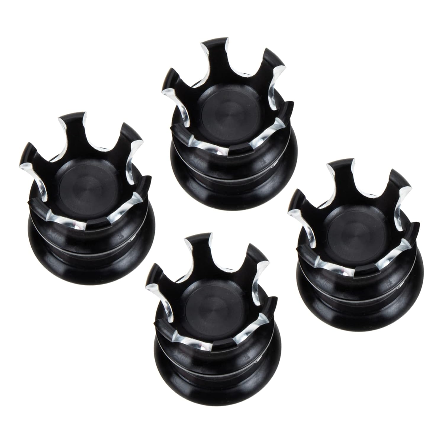 Wakauto 16pcs CNC Aluminum Alloy Front Axle Nut Caps for Motorcycle Modification Black Covers for and Other Models