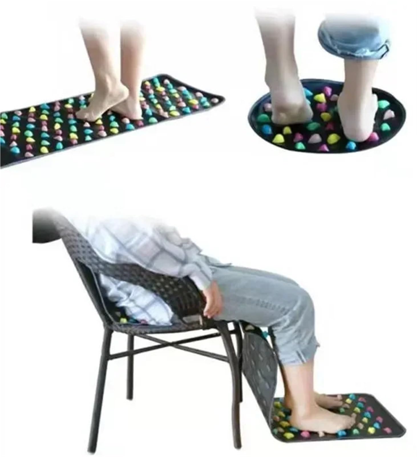 Tappetino Agopressione Tappetino rilassante for piedi e gambe | Massaggiatore for digitopressione con simulazione di ciottoli