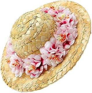 Haustier Hund Strohhut Frühling, Sommer, Sonnenhut Netter Woven Strohhut Kostüm Zubehör product image