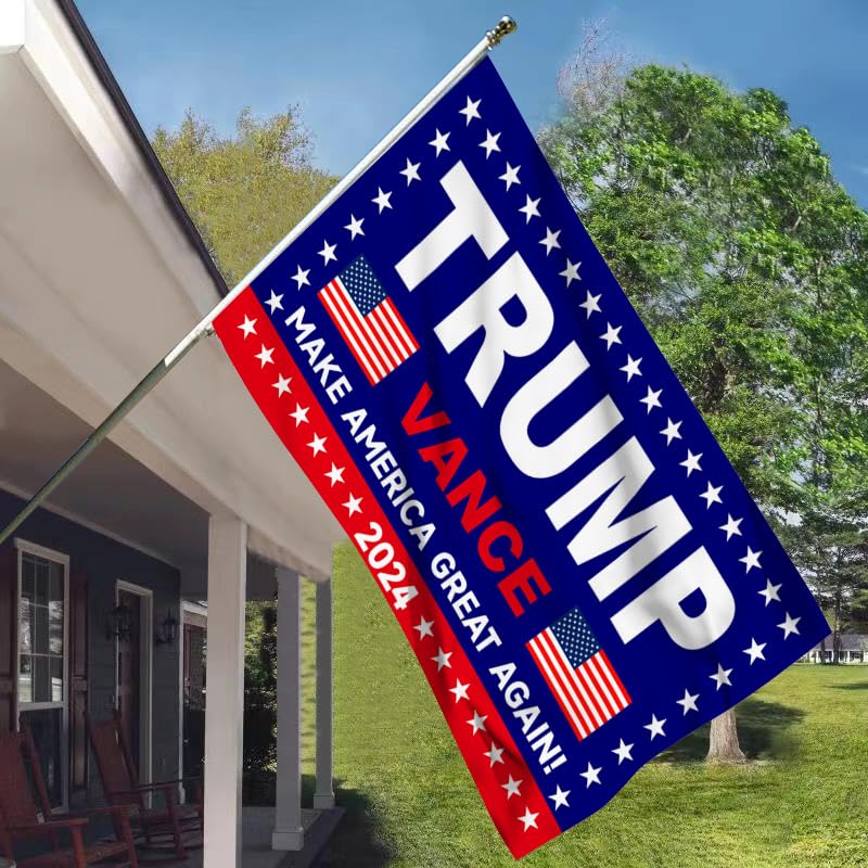 Trump Vance 2024 Banner – 240x50 Cm Groß, Aus Wetterfestem Polyester, Mit Aufhängeseil