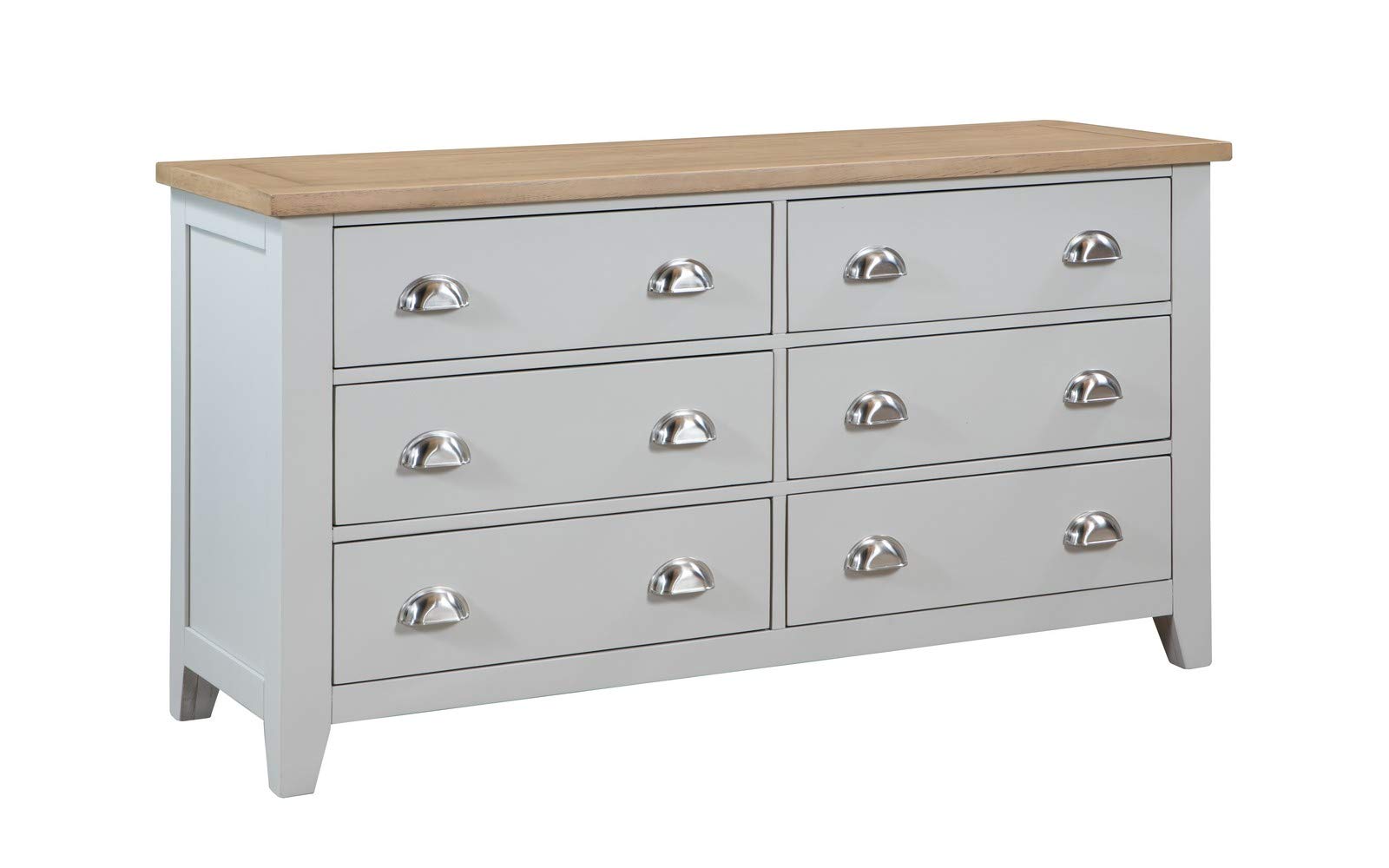 Julian Bowen Richmond 6 Drawer Wide ChestElephant Grey from B&Q