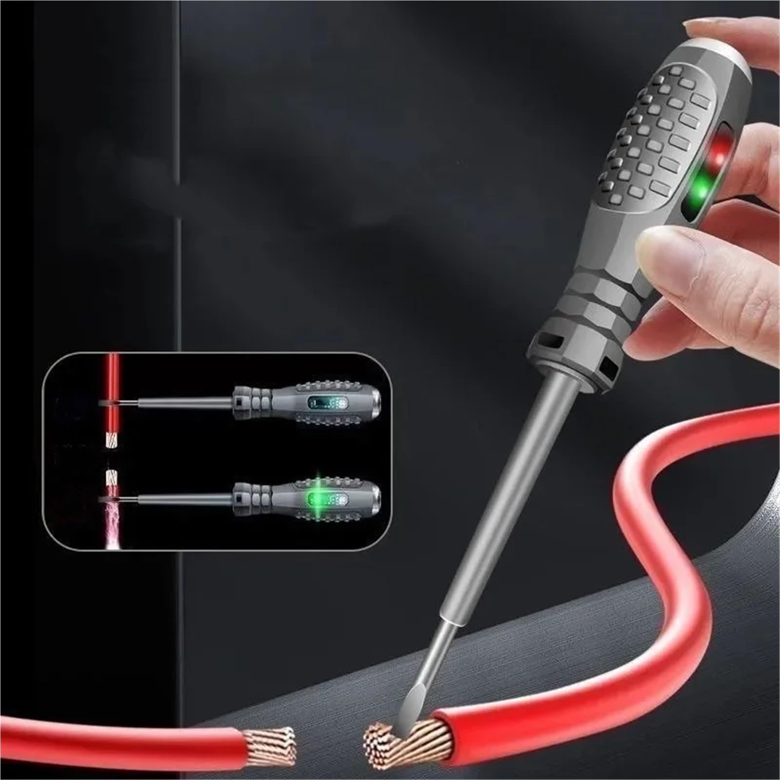Spannungsmesser 10er-Pack Flach-/Kreuzschraubendreher Elektrostifttester For Drahtbruch Hohes Drehmoment Multifunktions-Intelligente Induktionserkennung Elektrotest-Schraubendreher-Teststiftwerkzeug
