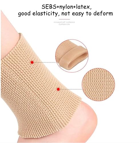 Miniatura 2 de Tobillera de tubo de gel, 1 funda de compresión para tobillo para patinaje artístico, rodillo, equitación, calcetines de soporte de pie de corte