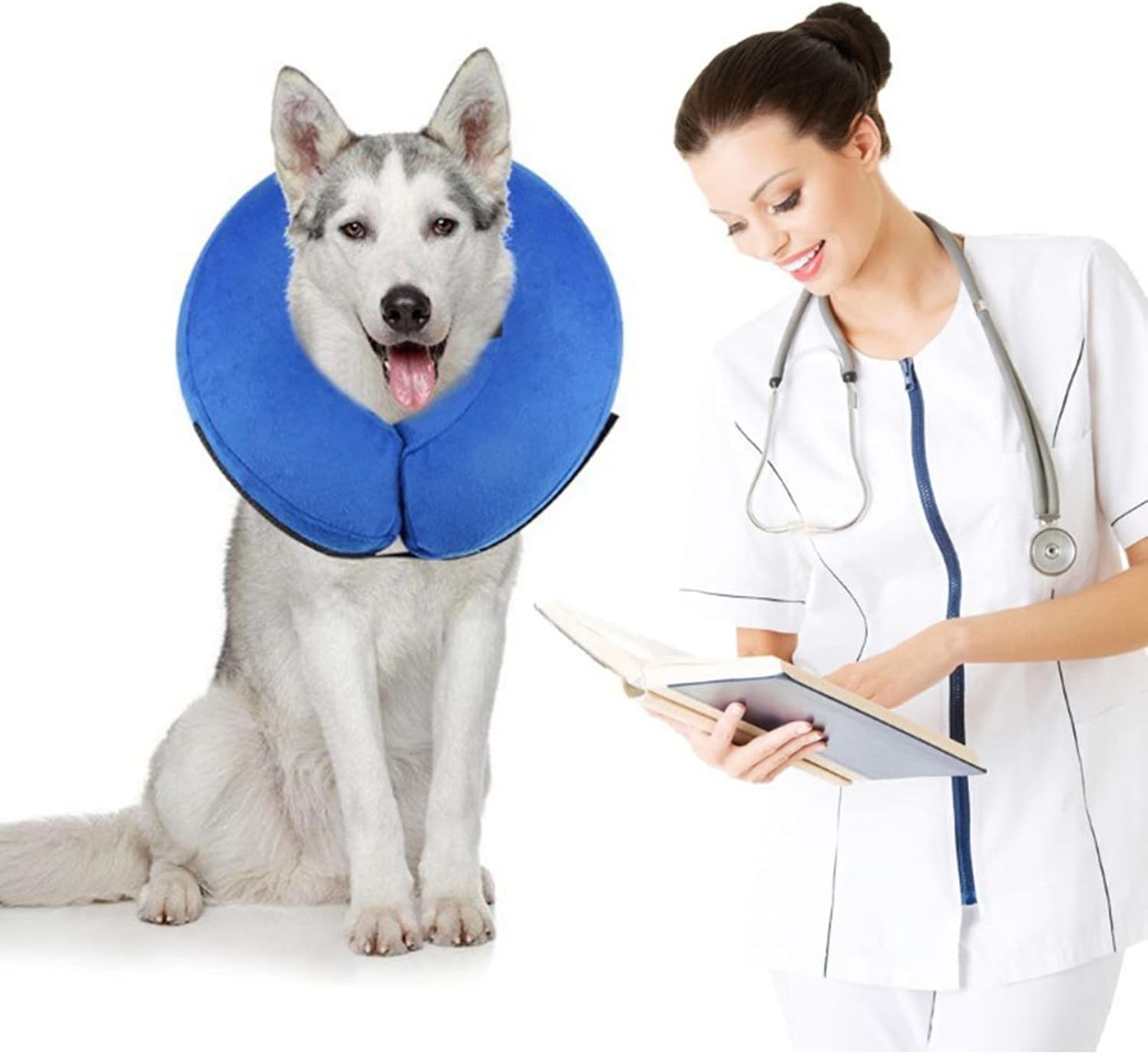 Komate Inflatable Recovery Collar for dog cat after surgery Pet Neck