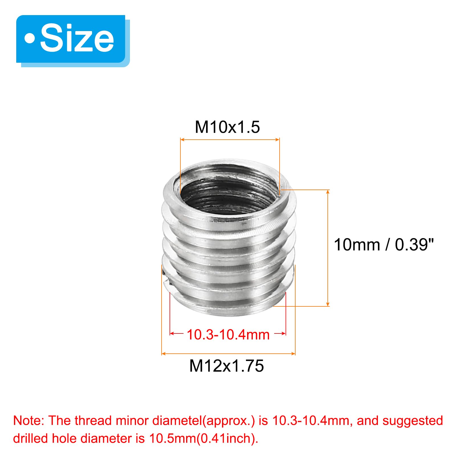 PATIKIL Thread Adapters Sleeve Reducing Nut - Image 2