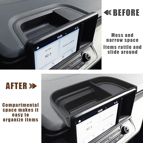 Miniatura 6 de Muslogy Bandeja organizadora de almacenamiento para salpicadero compatible con Ford Maverick 2024 2022-2023 e Hybrid XL XLT Lariat Accesorios