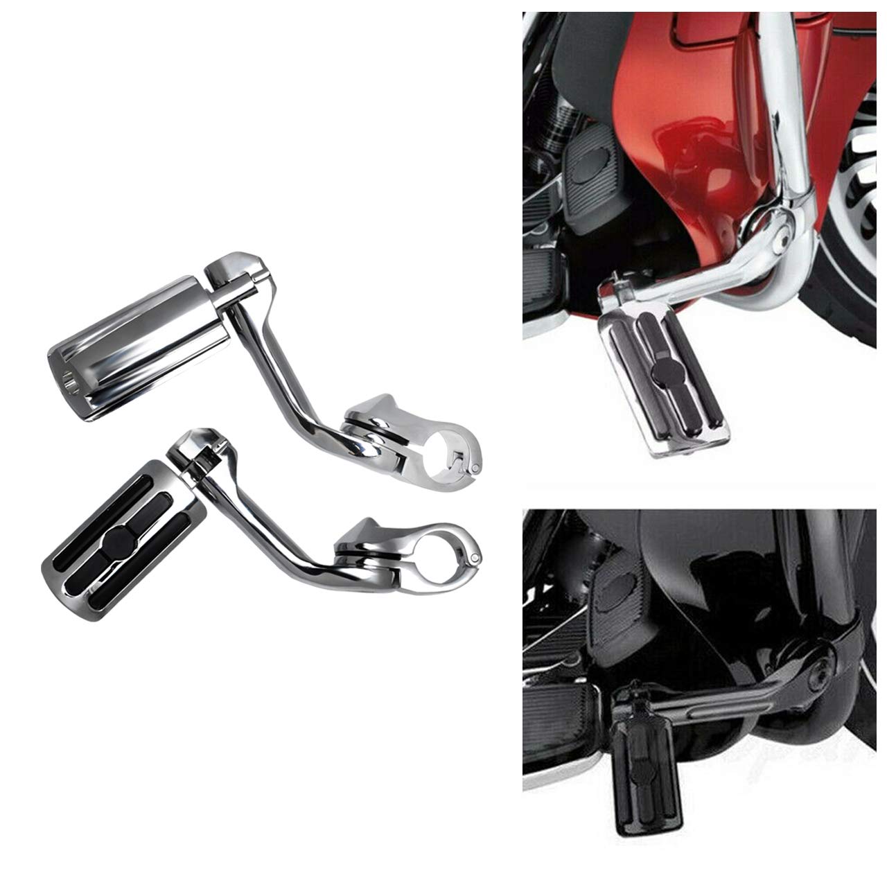 Amazon | HDBUBALUS バイク 汎用 32mm ハイウェイ フットペグ ペダル 