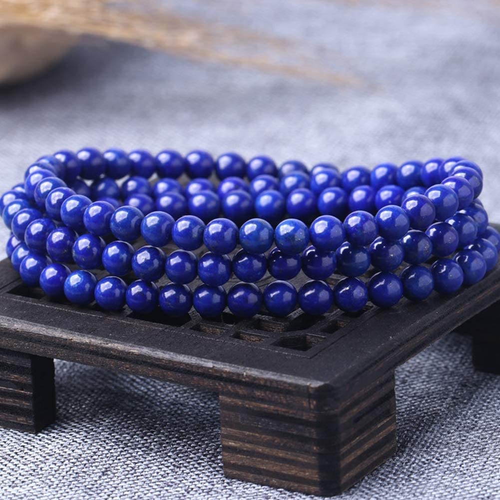 Mala bransoletka, 108 z koralików buddyjski tybetański Lapis Lazuli medytacja naturalny kryształ modlitwa naszyjnik biżuteria 5MM,Drewniane koraliki