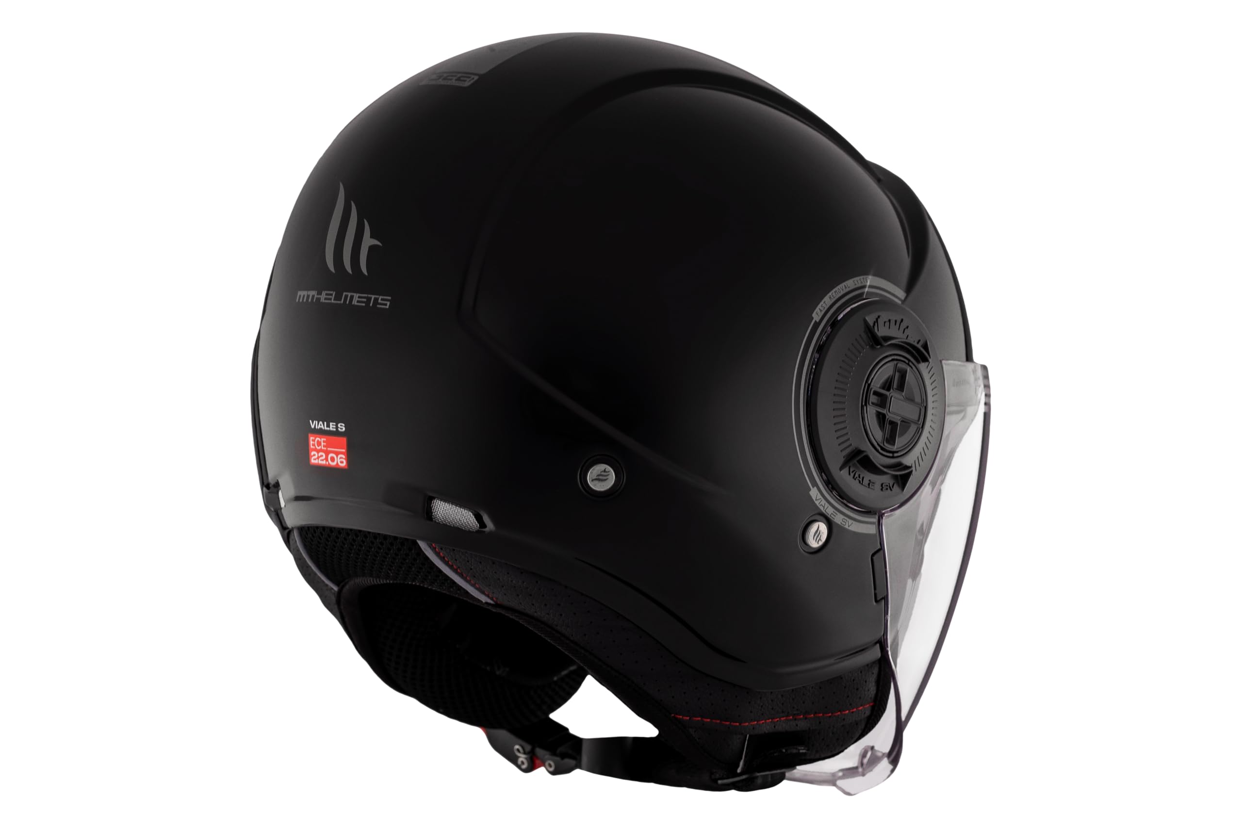 Casco Moto Jet MT Viale SV S – Visor Solar Retráctil, Homologado ECE 22.06, Interior Lavable – Urbano Y Ligero