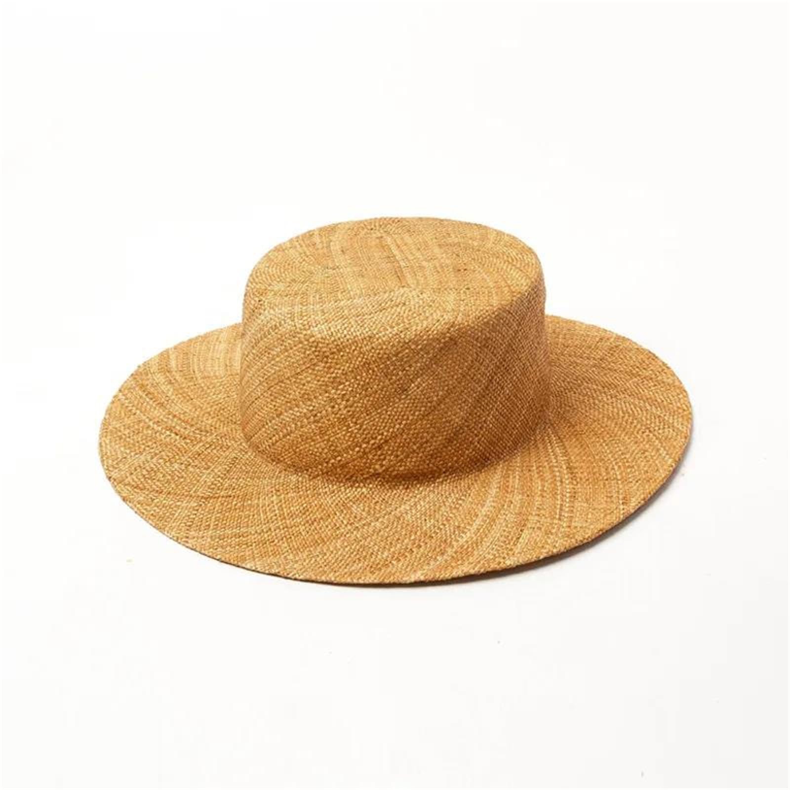 Sombrero de verano para mujer y adulto, sombrero de paja con parte superior plana, sombrero de paja para vacaciones al aire libre, sombreros de playa