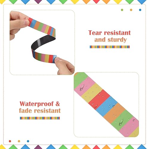 Miniatura 3 de 24 tiras magnéticas retro para tablero de anuncios, tiras magnéticas decorativas con bordes magnéticos adhesivos para tablones de anuncios, oficina,