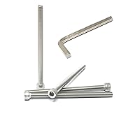 Vista 236 de iexcell 25 piezas M4 x 60/65/70/75/3.150 in paso de rosca 0.028 in acero inoxidable 304 cabeza hexagonal Tornillos Tornillos surtido Kit