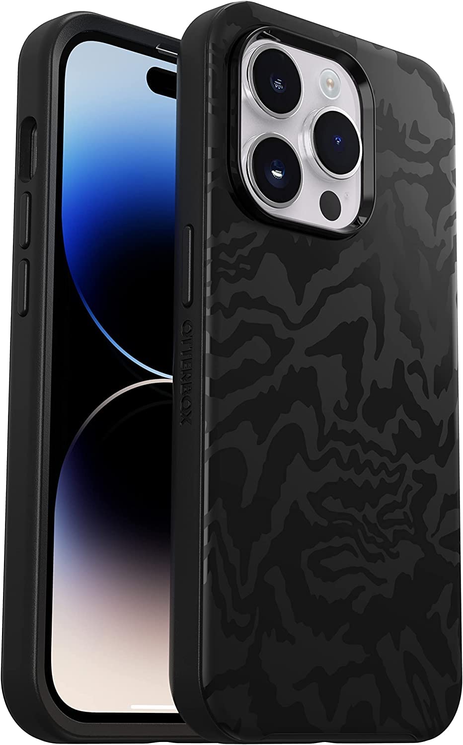 OtterBox Symmetry Series+ iPhone 14 Pro Case Rebel Black, - Non-Retail Packaging - Apple Phonecase, Ultra Slim, Raised Screen Bumper, Strong MagSafe Wireless Charging Compatible
