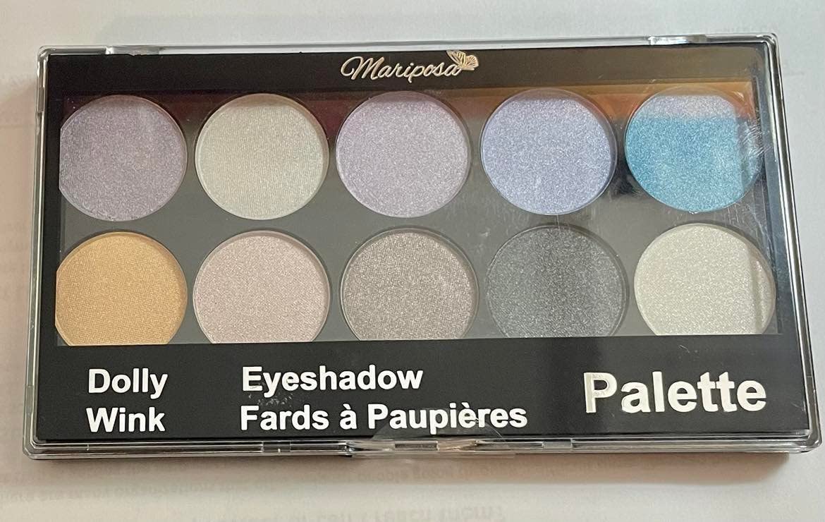 10 Color Palette Eyeshadow, Dolly Wink by Mariposa (Glitter)