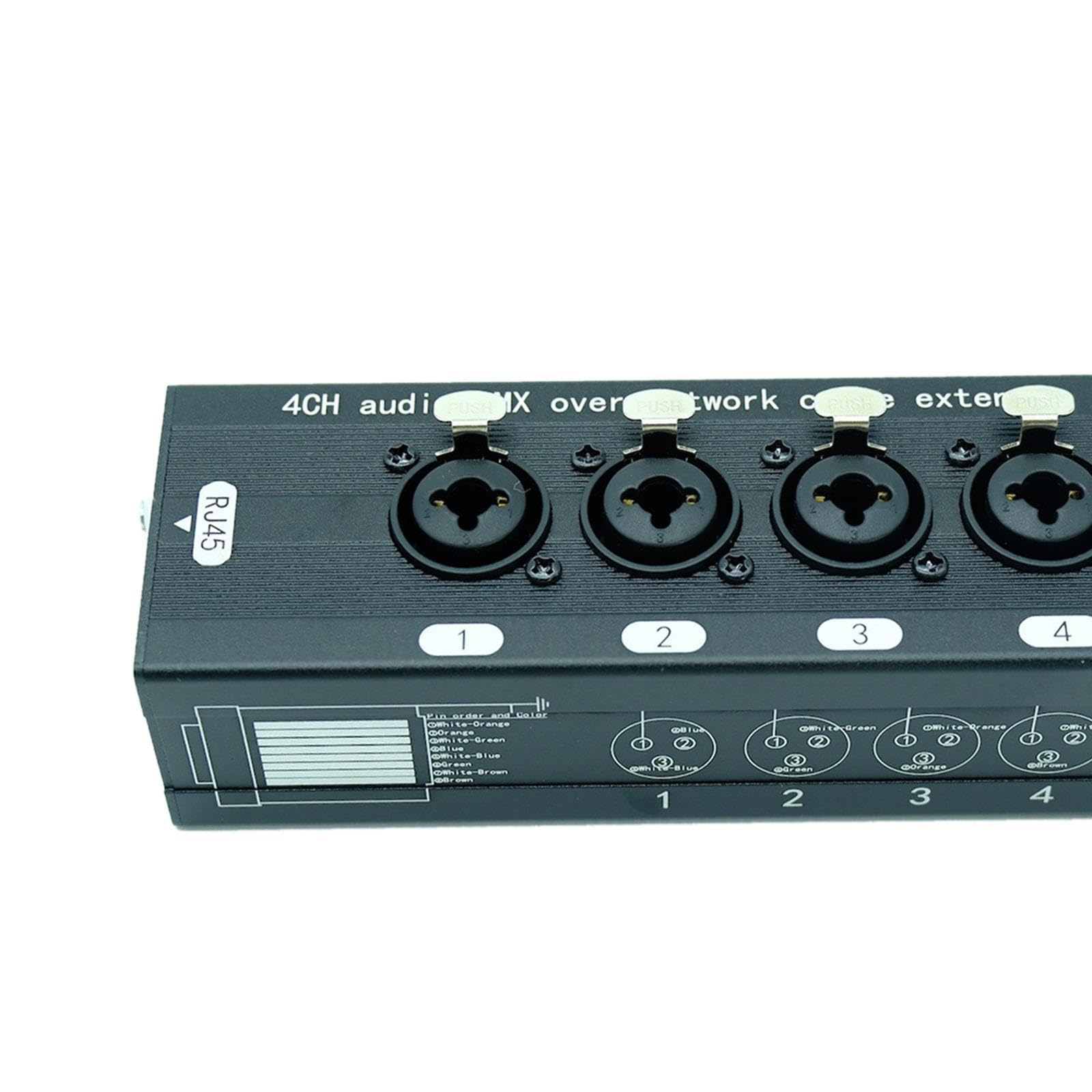 XLR Extender Ethernet Gigabit Snake Combiné Port Adaptateur Multiréseau Convertisseur 4 Canaux Flexible Audio Vidéo Convient pour Réunion Séminaire St, Combinaison Xlr 11