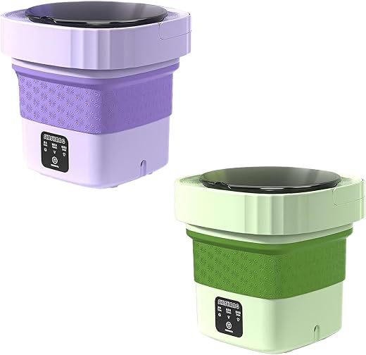 CLUB BOLLYWOOD®Small Washer Mini Folding Washing Machine For Dorm Rv Camping Apartment Violet| Washers &amp; Dryers | Washing ...