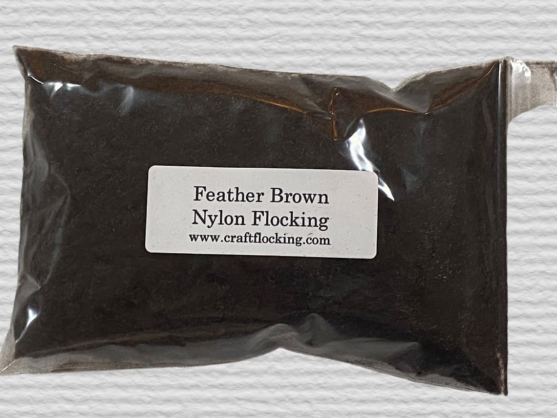 Nylon Flocking Fibers 4 Ounce Package (Feather Brown)