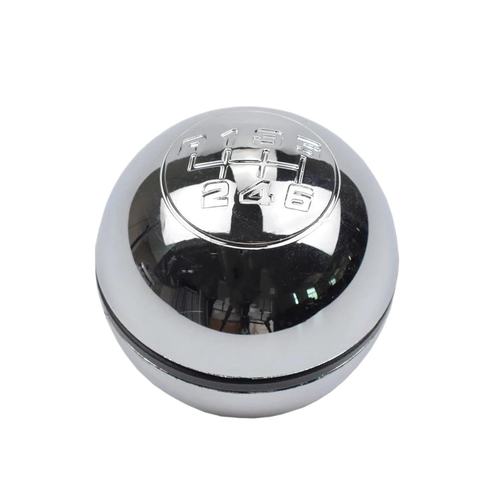 Ltqsiv 6 Speed Chrome Black Sliver Gear Shift Knob Lever Shifter Head 50294565 For Alfa Romeo For Giulietta 2010-On(6 Speed Chrome)