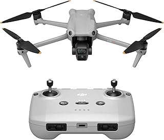DJI Air 3 (DJI RC-N2), dron con cámaras dobles gran angular y teleobjetivo media, tiempo de vuelo de 46 min., detección de obstáculos omnidireccional, 48 MP, HDR 4K/60 fps, cumple con la FAA Remote ID
