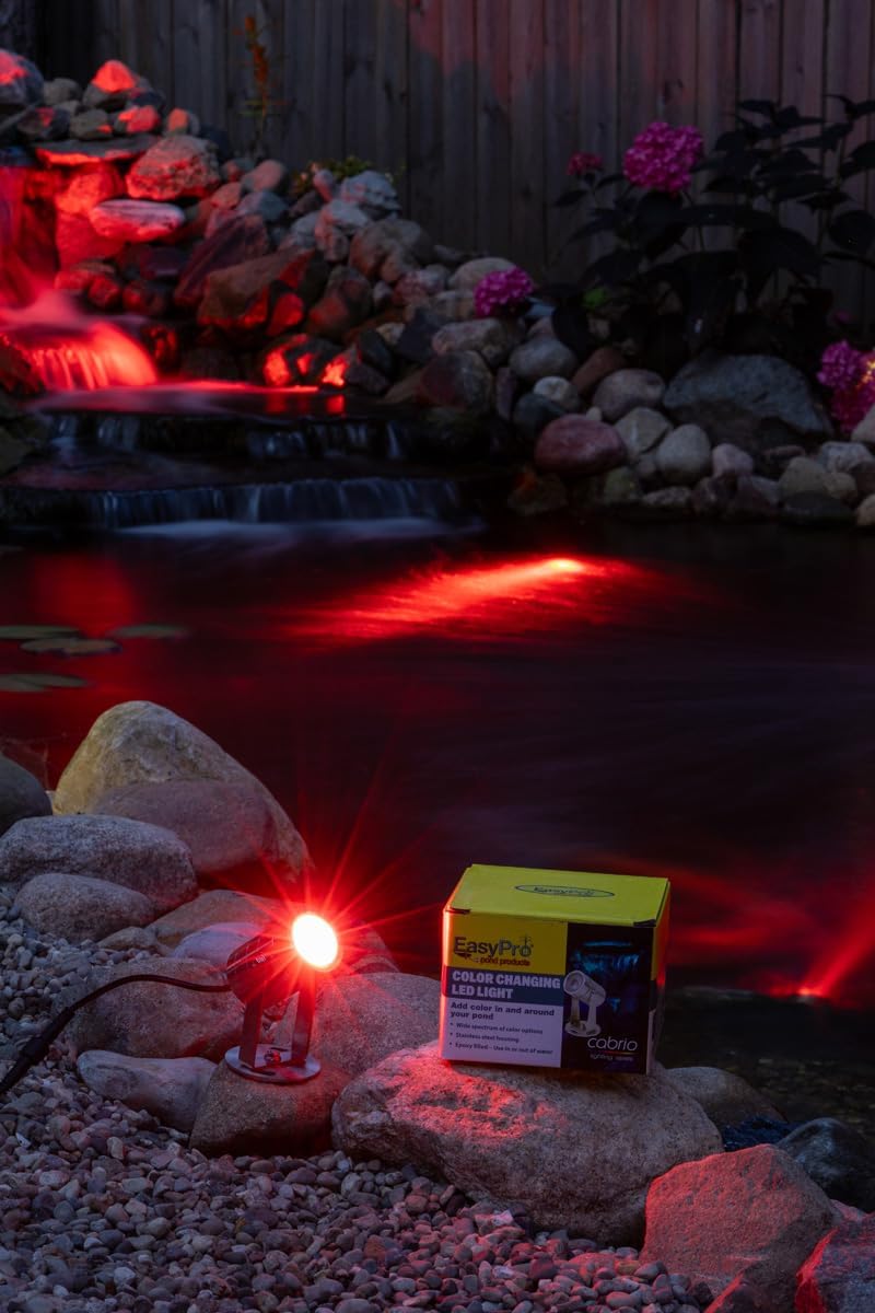 EasyPro CLED4SS Cabrio Color Changing LED Submersible Light, 12 Volt AC, Stainless Steel Housing