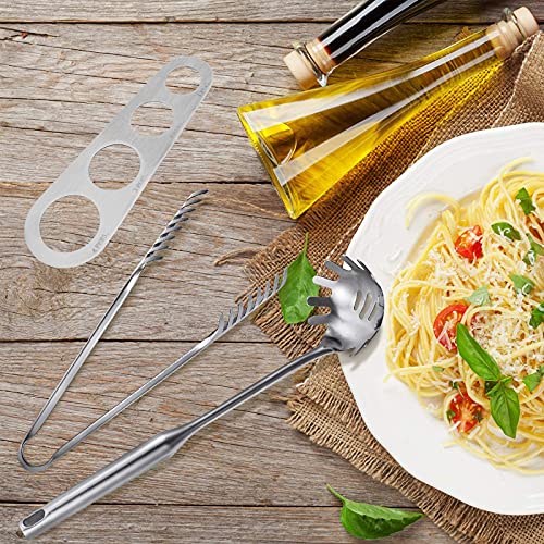 Spaghetti Server Set Pasta Measure Kitchen Aid Tools Pasta Portion Control Gadgets Noodles Pasta Serving Noodle Server Pasta Spoon Server Fork for Home Hotel - Image 2