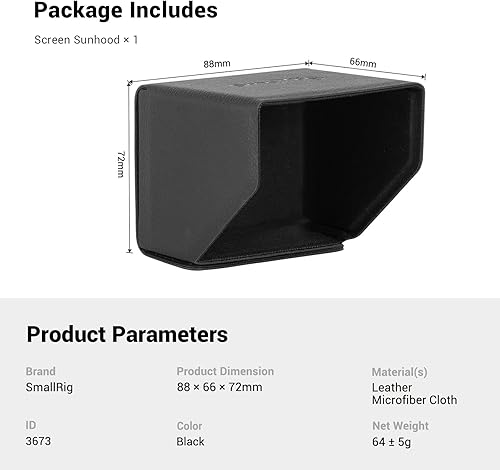 Vista 7 de SmallRig Parasol de pantalla para cámara Canon R3/R5 3673