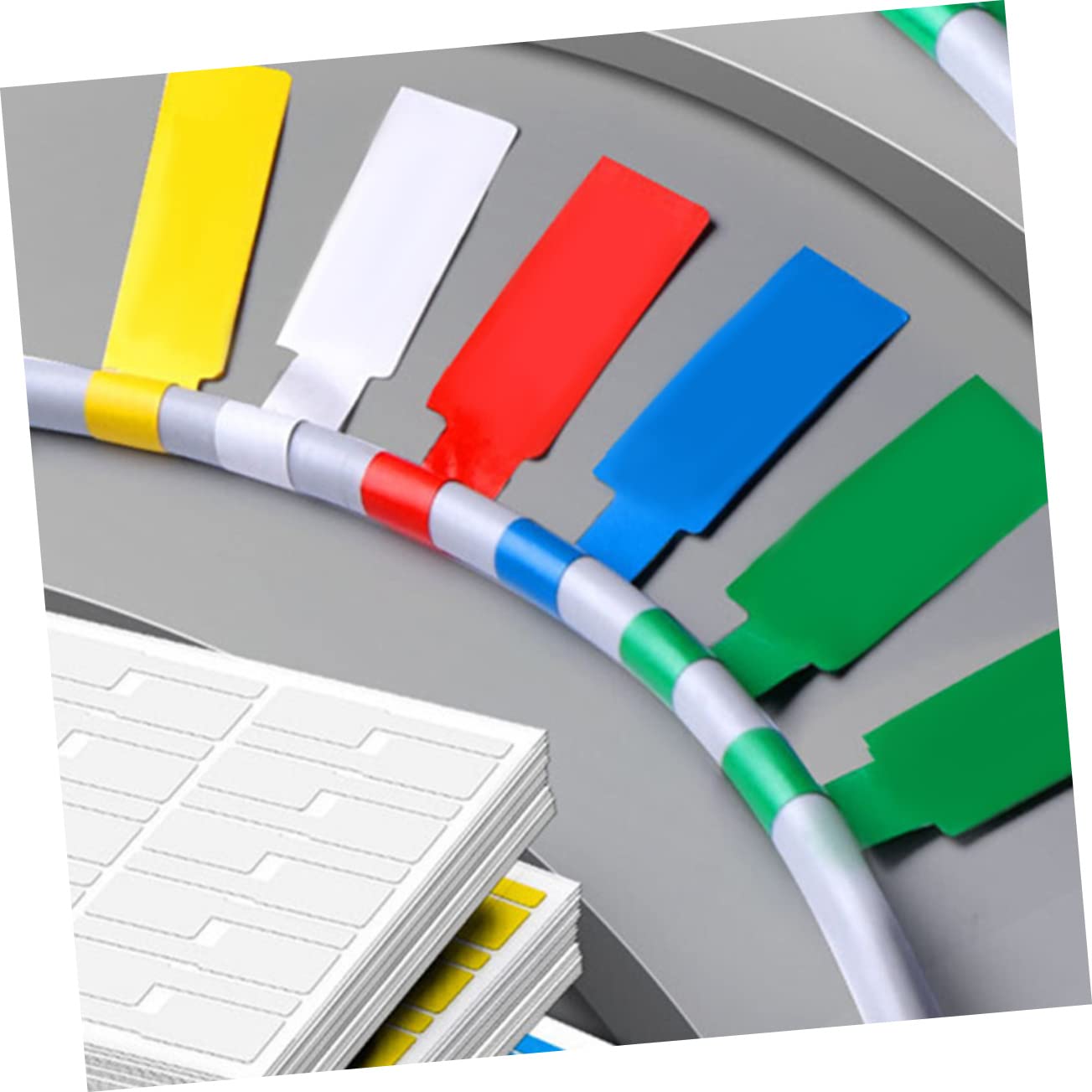 Hemobllo 36fogli Etichette Autoadesive Per Cavi Colorate Resistenti All e Strappi Stampa Personalizzabile Per Casa e Ufficio Gestione Cavi Elettronici Design Flessibile e Durevole
