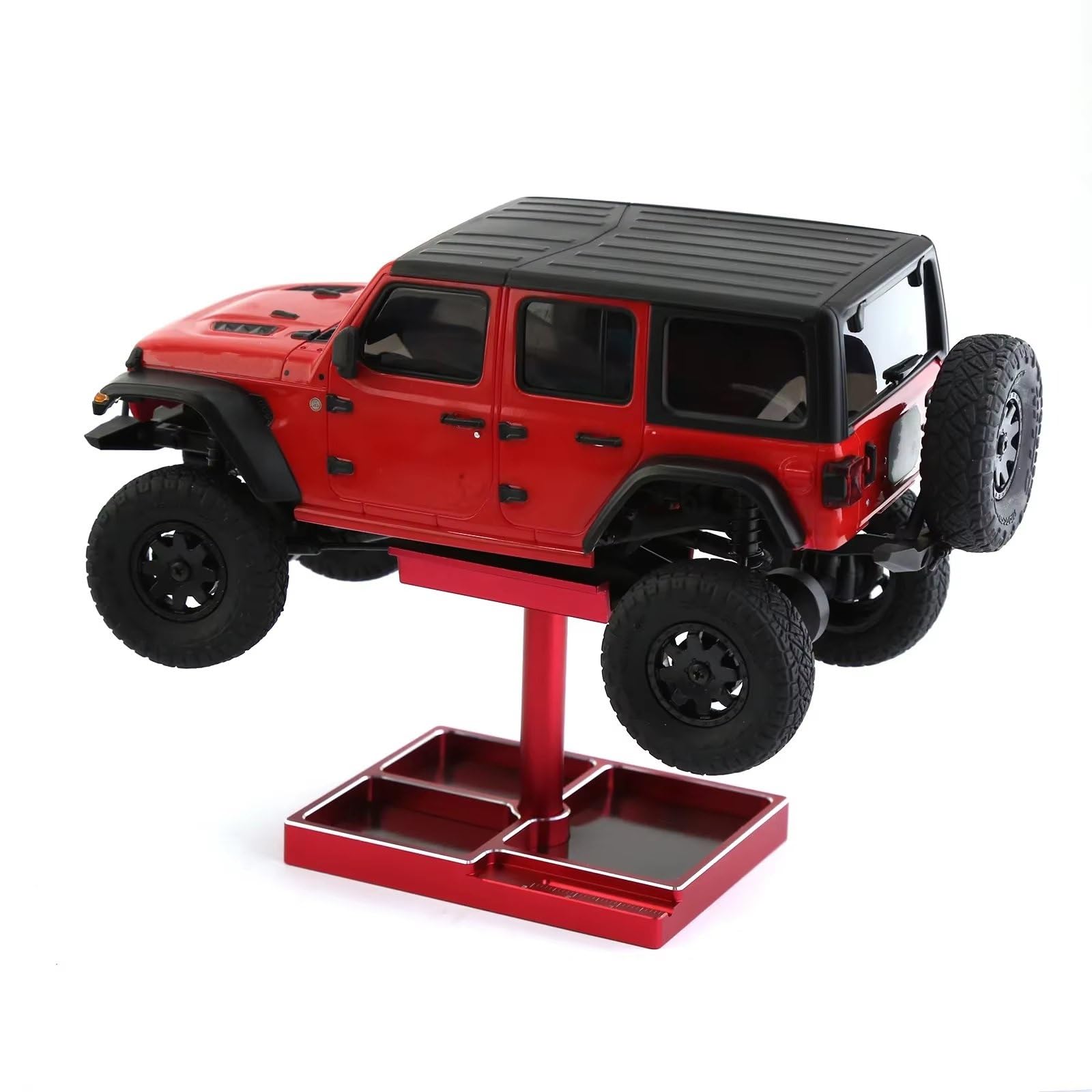 para Traxxas para TRX4M para Axial 1/18-1/24 RC Piezas Coche Soporte Trabajo Metal Conjunto Estación Trabajo Reparación Plataforma Rotación 360 ​​Grados Piezas para RC