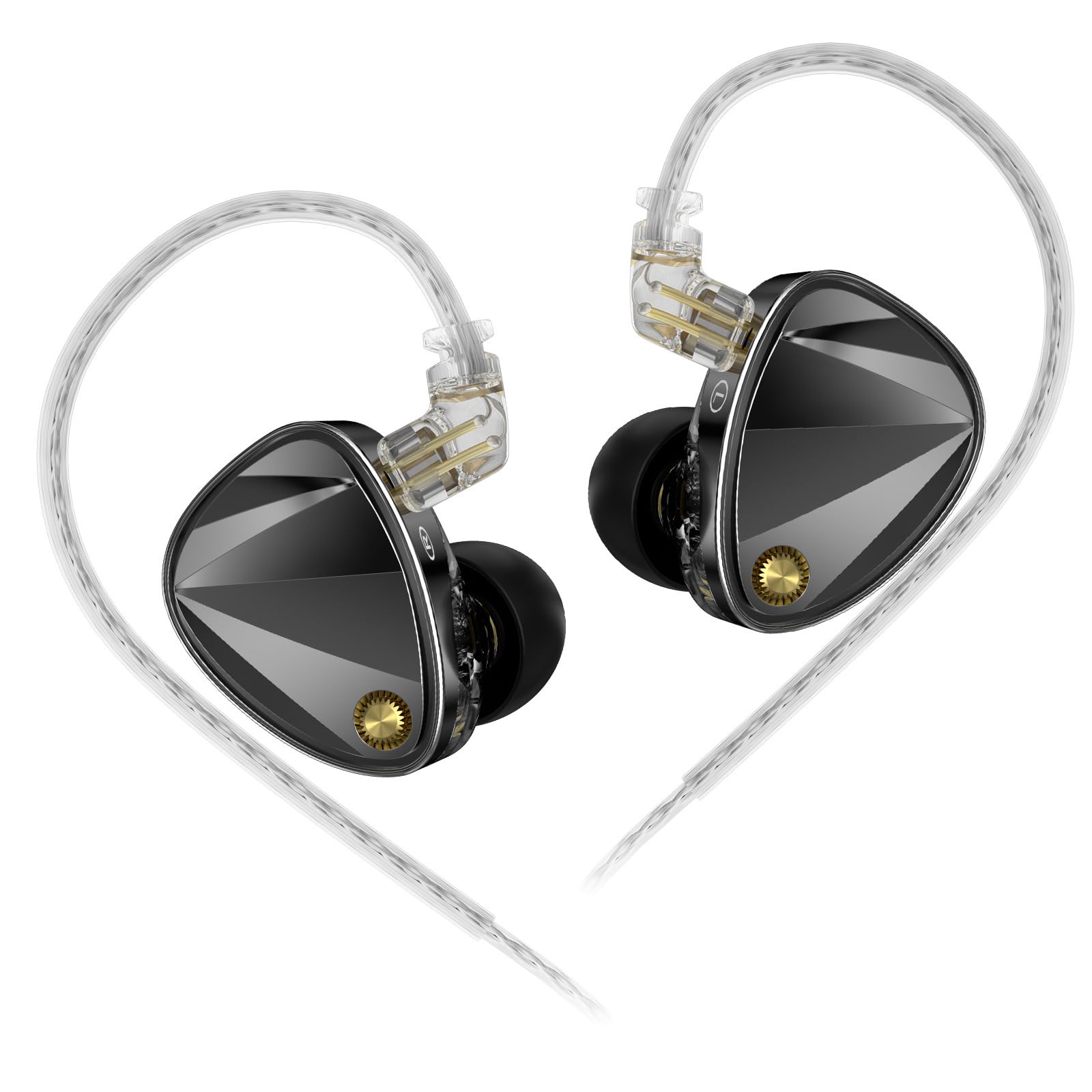 Auricolari per monitor da studio con struttura del cavo staccabile per bassi curvi aggiornati per auricolari HiFis audio personalizzabili con tecnologia Curveds