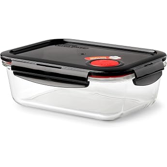 Lock &amp; Lock Glass Food Storage Container Microwave Safe - Oven Glass - Rectangular Casserole Dish with Lid for Oven, Microwav
