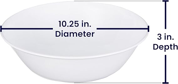 Corelle Livingware 2-quart Serving Bowl Winter Frost White (4)