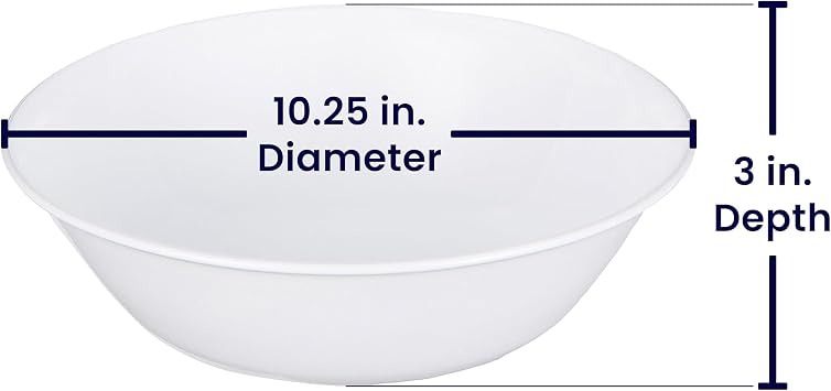 Corelle Livingware 2-quart Serving Bowl Winter Frost White (4)