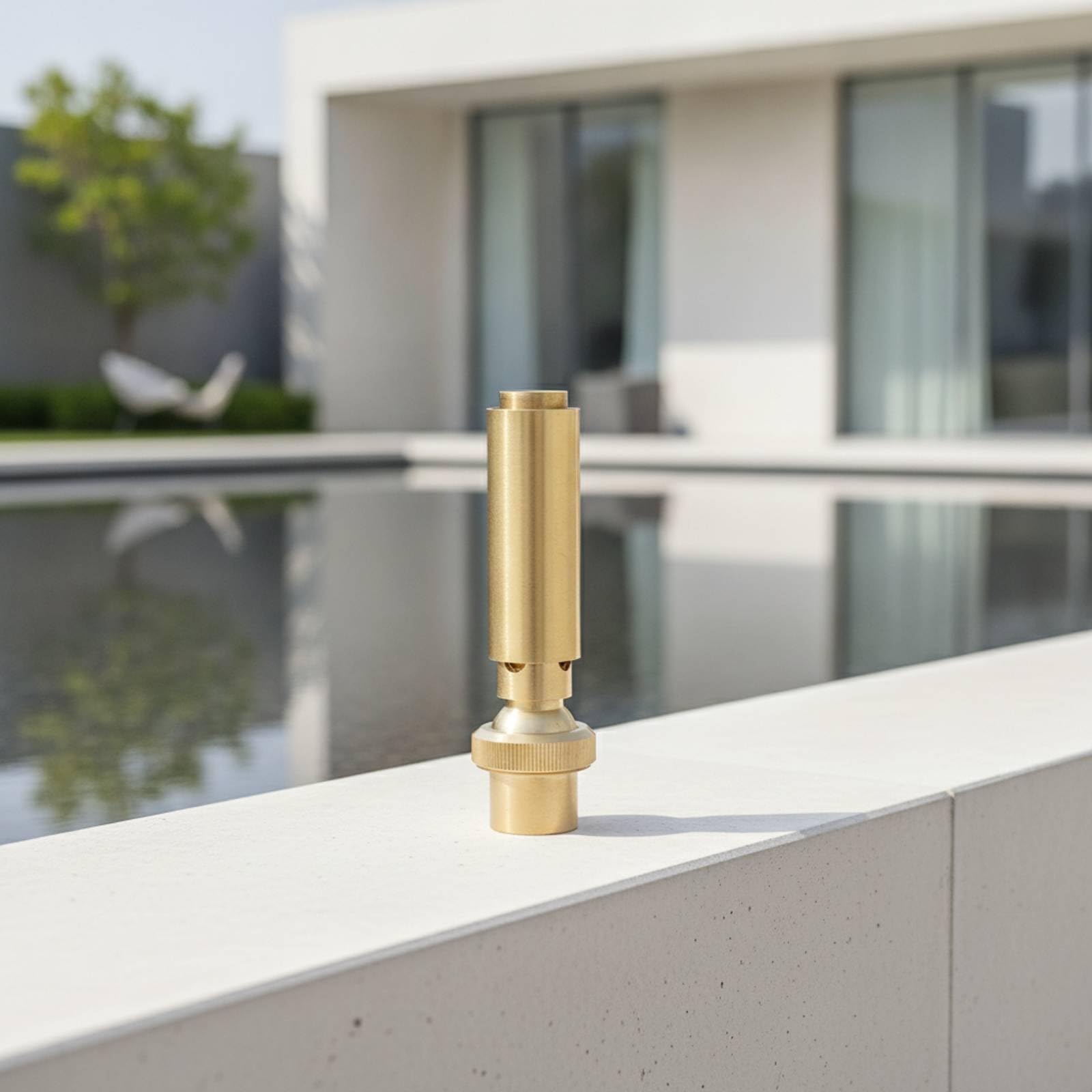 perfk de Fuente de Cobre Aireadora para Fuente Difusor de Agua Latón con Acabado Liso Instalación Rápida con Conexión Roscada Adecuada para Estanques, 1.5 Pulgadas DN40, Latón
