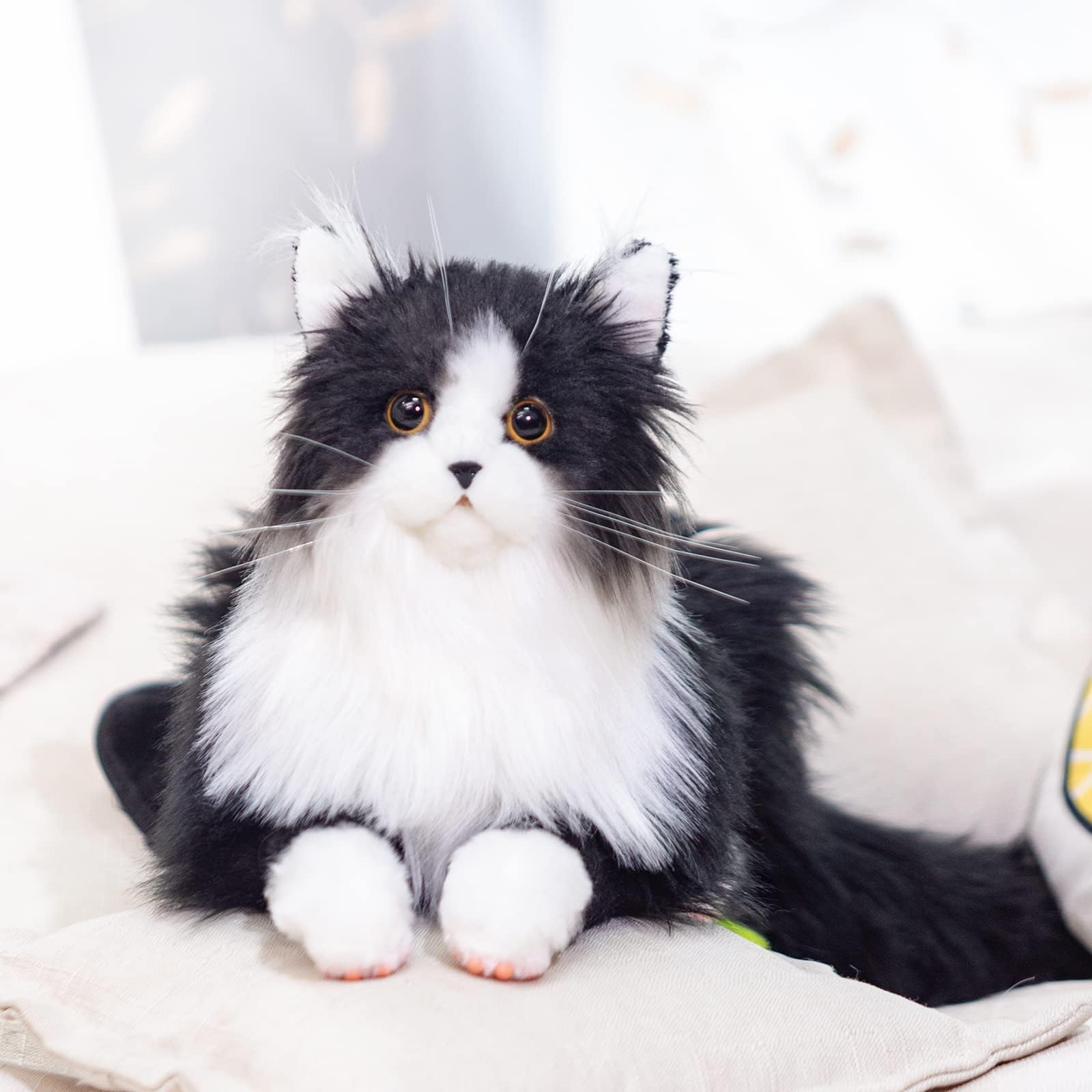 Chongker Weighted Stuffed Animal Handmade Realistic Plushies Companion Gift for Kids and Women (Wighted BlackCat)