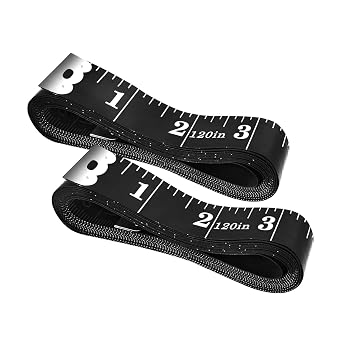 GDMINLO 2 Pack Sewing Tape Measure120Inch/300cmDouble-Scale Soft Tape Measuring Body Weight Loss Medical Body Measurement Sewing Tailor Cloth Ruler Dressmaker Flexible Ruler Tape Measure Black