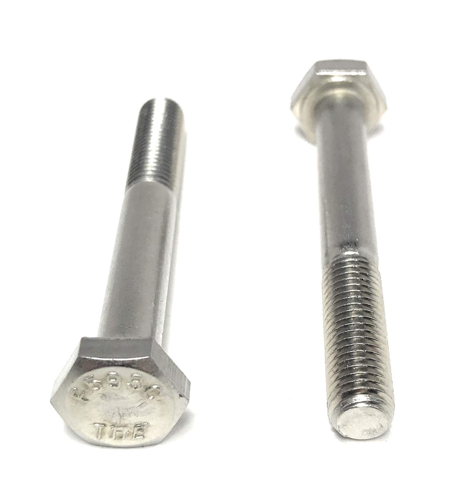 1/4-28x2 Stainless Steel Hex Cap Screws PT Hex Bolts 18-8 (UNF) FINE THREAD (15 pcs)