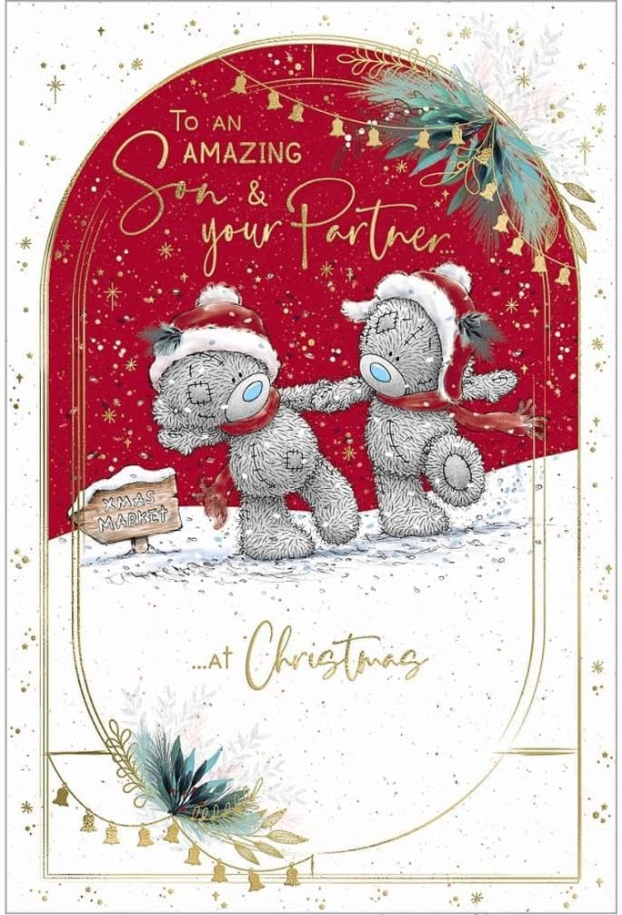 Me To You Tatty Teddy Christmas Card For A Wonderful Son